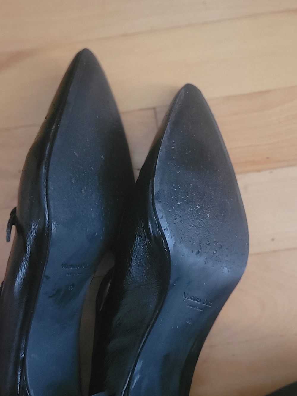 Massimo Dutti Black Pointed Mary Jane Heels - Picture 4 of 5